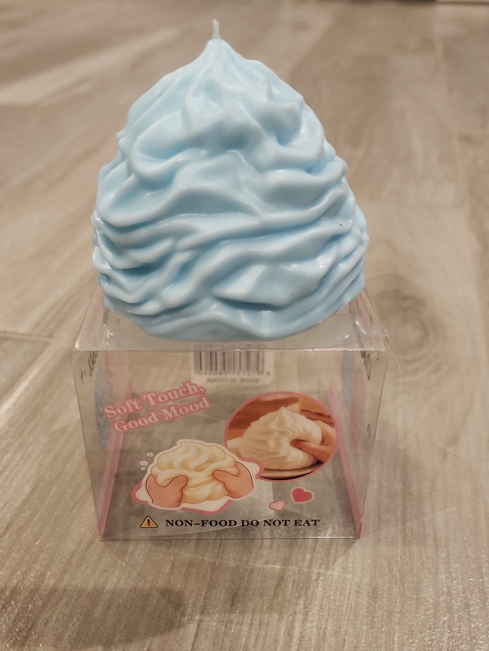 NWT Squishy Cream Roll Toy- Blue